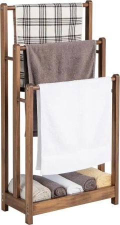 KOMFOTTEU Handtuchhalter, freistehend, mit 3 Handtuchstangen