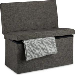 relaxdays Sitzhocker Faltbarer Sitzhocker mit Lehne