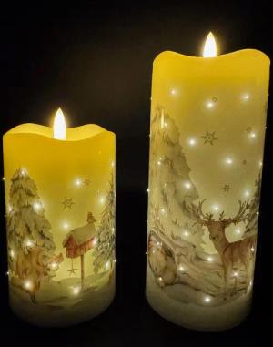 Online-Fuchs LED-Kerze - 2er Set Motivkerzen