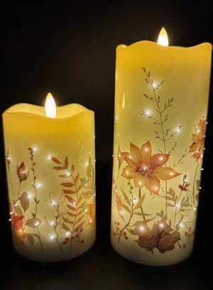 Online-Fuchs LED-Kerze - 2er Set Motivkerzen