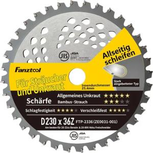 Fanztool Akku-Rasentrimmer Kreissägeblatt Freischneider Klinge 230D