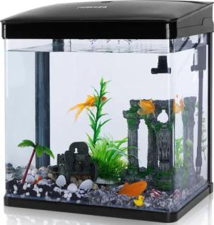 nobleza Aquarien-Set  14L Nano-Fischtank-Aquarium mit LED-Leuchten & Filtersystem