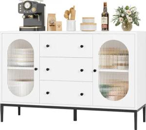Homfa Sideboard Küchenschrank, mit 3 Schubladen