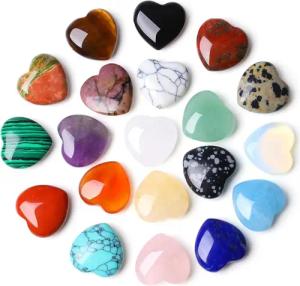 LuxusKollektion Edelstein Herz Edelsteine Set Rosenquarz