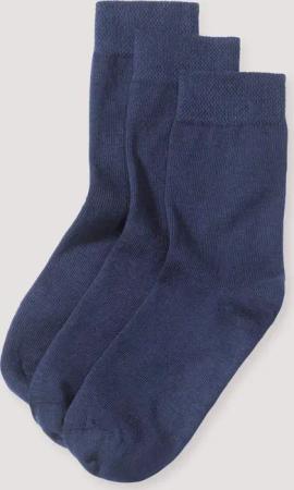 hessnatur Kinder Socken im 3er-Pack aus Bio-Baumwolle - blau - Größe 39-42