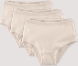 hessnatur Kinder  Mädchen Panty Regular Cut im 3er-Pack aus Bio-Baumwolle - natur - Größe 134/140