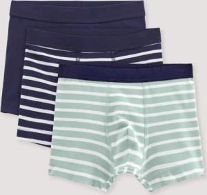 hessnatur Kinder Jungen Pants Regular Cut im 3er-Pack aus Bio-Baumwolle - grün - Größe 122/128