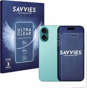 Savvies Displayschutzfolie Schutzfolie für Apple iPhone