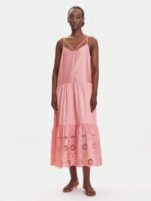 Fracomina Sommerkleid FJ25SD3001W400E5 Korallenfarben Relaxed Fit