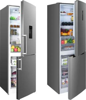 Hanseatic Kühl-/Gefrierkombination "HKGK18560CNFDI", NoFrost, Schnellgefrierfunktion, Eco-Modus, Display, Türalarm