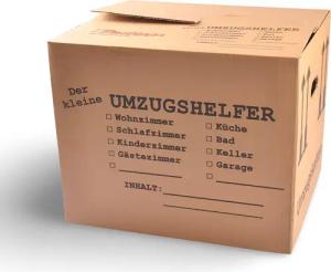 BURI Aufbewahrungsbox Umzugskarton bedruckt 41x35x34 Umzugskiste