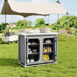 LIVINGANDHOME Campingschrank 100CM breite Campingküche mit