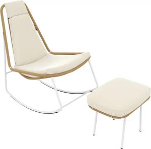 HAUSS SPOLE Schaukelstuhl 2-teiliges Set Balkonmöbel-Set