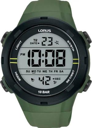 LORUS Chronograph R2305QX9, Quarz,Armbanduhr,Herrenuhr,Silikonarmband,digital,Datum,Stoppfunktion