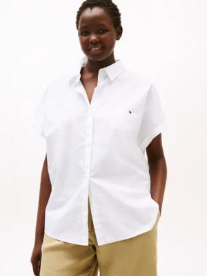 Tommy Hilfiger Curve Kurzarmbluse CRV POPLIN