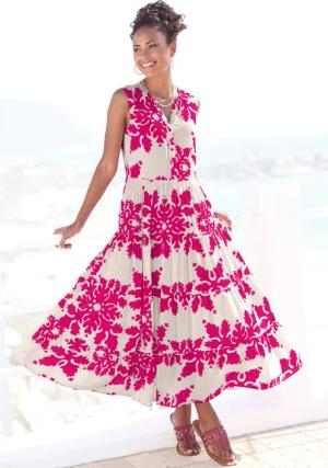 Vivance Maxikleid mit Volants, Sommerkleid