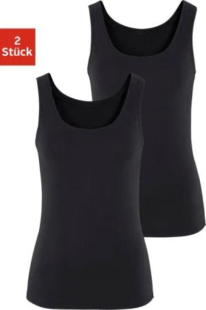 Vivance Tanktop aus elastischer Baumwoll-Qualität (2er-Pack)