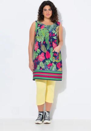 Ulla Popken Jerseykleid Jerseykleid bedruckt A-Linie