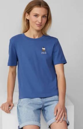 s.Oliver Kurzarmshirt T-Shirt aus Interlockjersey mit