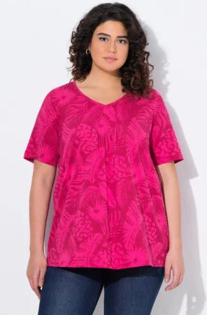 Ulla Popken T-Shirt T-Shirt Federn A-Linie