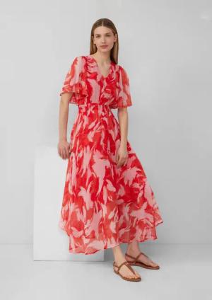 s.Oliver Maxikleid Maxikleid aus Chiffon mit