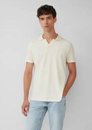s.Oliver Kurzarmshirt Poloshirt aus Baumwolle mit