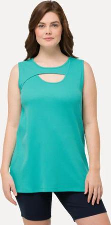 Ulla Popken Longtop Top Rippjersey Rundhals
