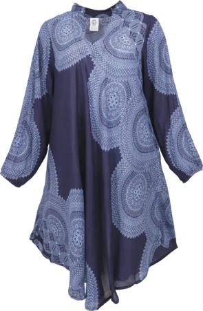 Guru-Shop Midikleid Luftiges Boho Minikleid mit