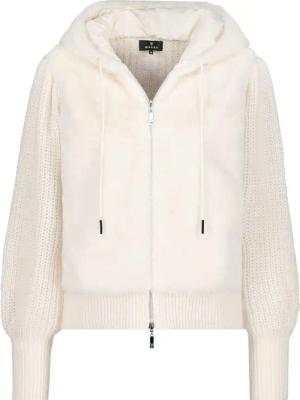 Monari Outdoorjacke Flauschige Strickjacke marshmallow