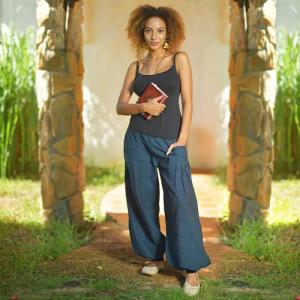 virblatt Pumphose Haremshose Damen, Baumwolle, Yogahose