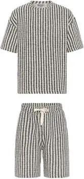 Dandalo  T-Shirts & Poloshirts Gijs Striped Elastic Waist Short T-Shirt Set