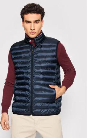 Tommy Hilfiger Weste Core Circular MW0MW18762 Dunkelblau Regular Fit
