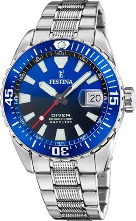 Festina F20669/1 Herrenuhr Taucheruhr 42mm 20ATM