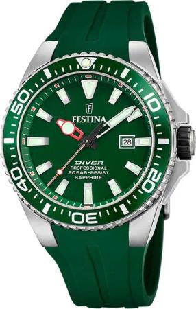 Festina F20664/2 Herrenuhr Professional Diver Day-Date 45mm 20ATM