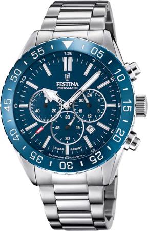 Festina F20575/2 Keramik Herrenuhr 44mm 10ATM