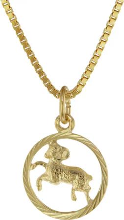trendor 75990-04 Sternzeichen Widder 333 Gold + goldplattierte Kinder-Kette