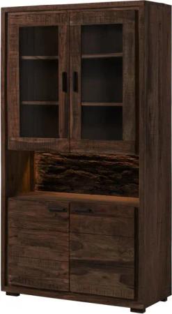 Massivmoebel24 Standvitrine #209 (Vitrine Akazie 98x40x180