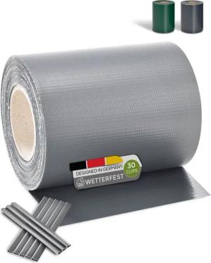 Juskys Sichtschutzstreifen PVC Sichtschutzstreifen, Doppelstabmatten Zaun,