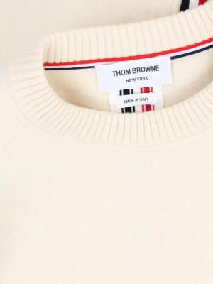 Thom Browne - "Girocollo" Sweater – Off White - Größe 4 - beige