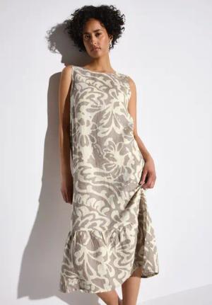 STREET ONE Volantkleid Sommerkleid gemustert und