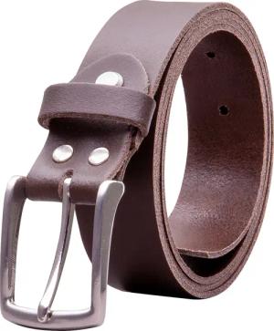COLOGNEBELT Ledergürtel OM311-SL-Dunkelbraun MADE IN GERMANY,