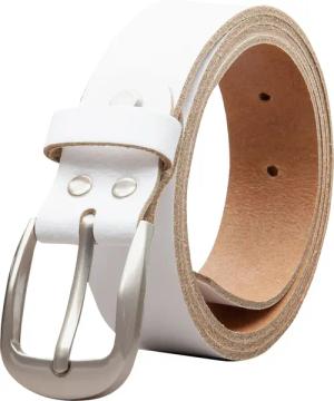 COLOGNEBELT Ledergürtel OM32-SL-Weiss MADE IN GERMANY,