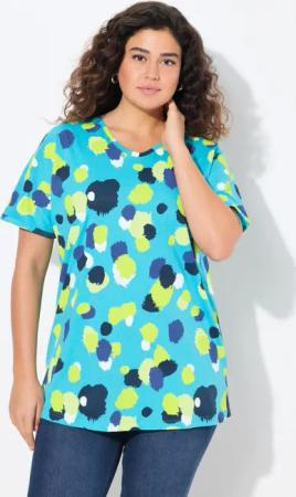 Ulla Popken T-Shirt T-Shirt Tupfen oversized