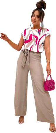 EloModa Jumpsuit Damen Jumpsuit mit Weiten