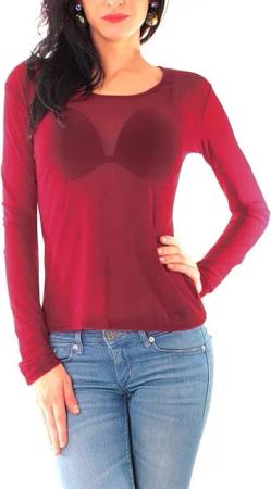 Muse T-Shirt Mesh-Shirt Langarm transparent 8032