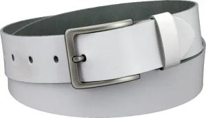 COLOGNEBELT Ledergürtel OM550-SL-Weiss MADE IN GERMANY,