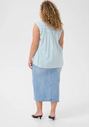 KAFFE Curve Blusentop Ärmellose Bluse KCthia