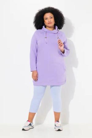 Ulla Popken Jerseykleid Sweatkleid Stehkragen Langarm