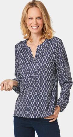 GOLDNER Kurzarmbluse Blusenshirt in femininer Form