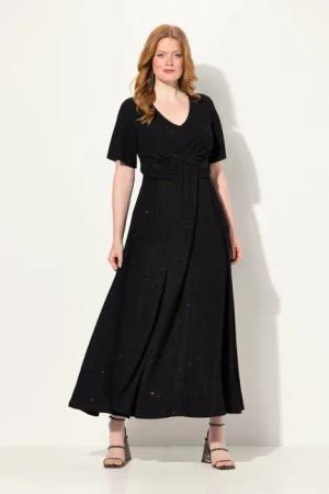 Ulla Popken Abendkleid Abendkleid A-Linie Glanz-Effekt